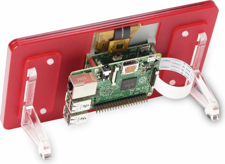 Produktbild Raspberry Pi 7" Touch-Display-Rahmen Coupe (rot)