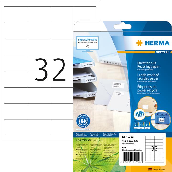 Produktbild HERMA Recycling Etiketten A4