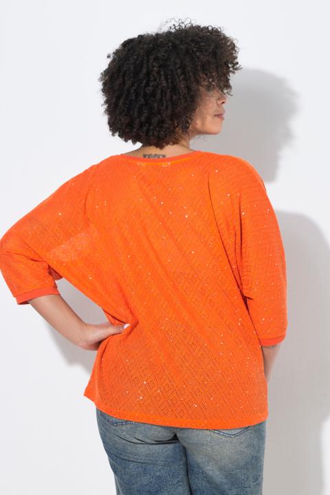 Produktbild Angel of Style Pullover, Loose Fit, Lochstrick, Fledermaus-halbarm (50, 52)