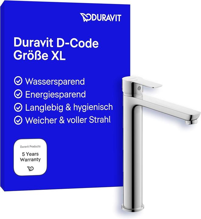 Immagine prodotto Duravit D-Code miscelatore monocomando per lavabo XL FreshStart e Minusflow, a libera installazione
