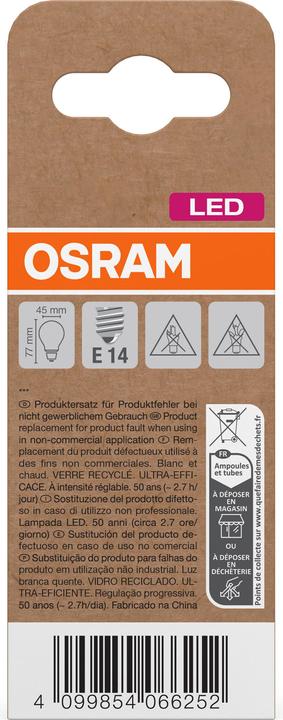 Immagine prodotto Osram LED Classic P Efficienza Energetica C Dim (E14, 2.90 W, 470 lm, 1 x, C)
