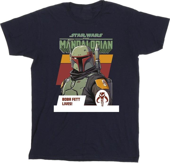 Immagine prodotto Star Wars The Mandalorian Boba Fett Lives Maglietta Uomo (XXL)