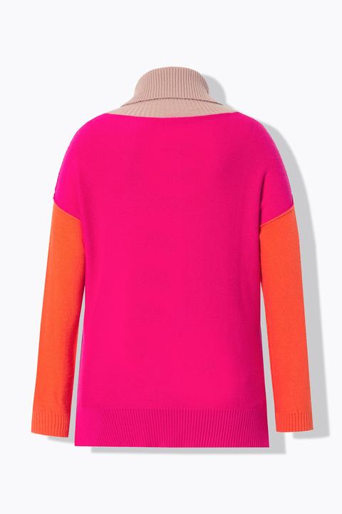 Produktbild Miamoda Pullover, oversized, Stehkragen, Colorblocking (50, 52)