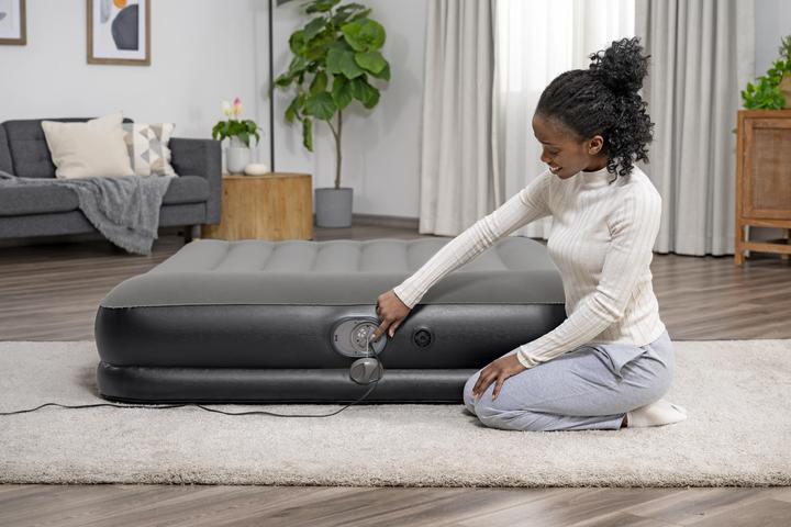 Image du produit Bestway Matelas gonflable 2 places Queen Tritech avec pompe USB intégrée 2,03 m x 1,52 m x 36 cm