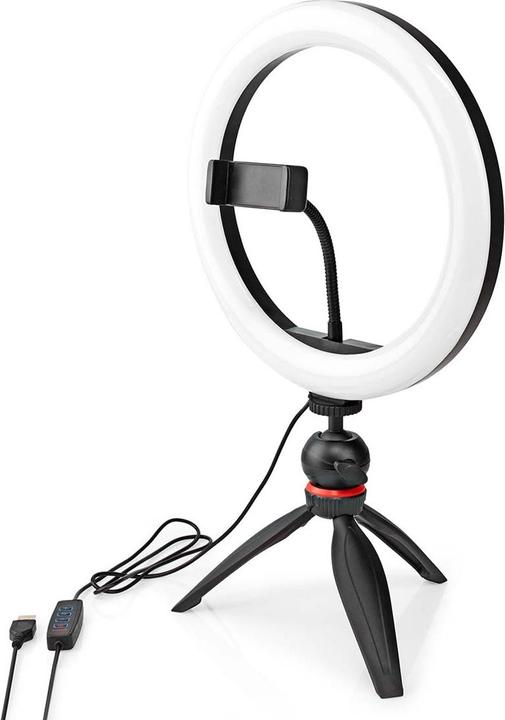 Produktbild Nedis Ringlicht | 10 inch | 120 LED's | 2700 - 6700 K | Stativ | Schwarz (Stableuchte)