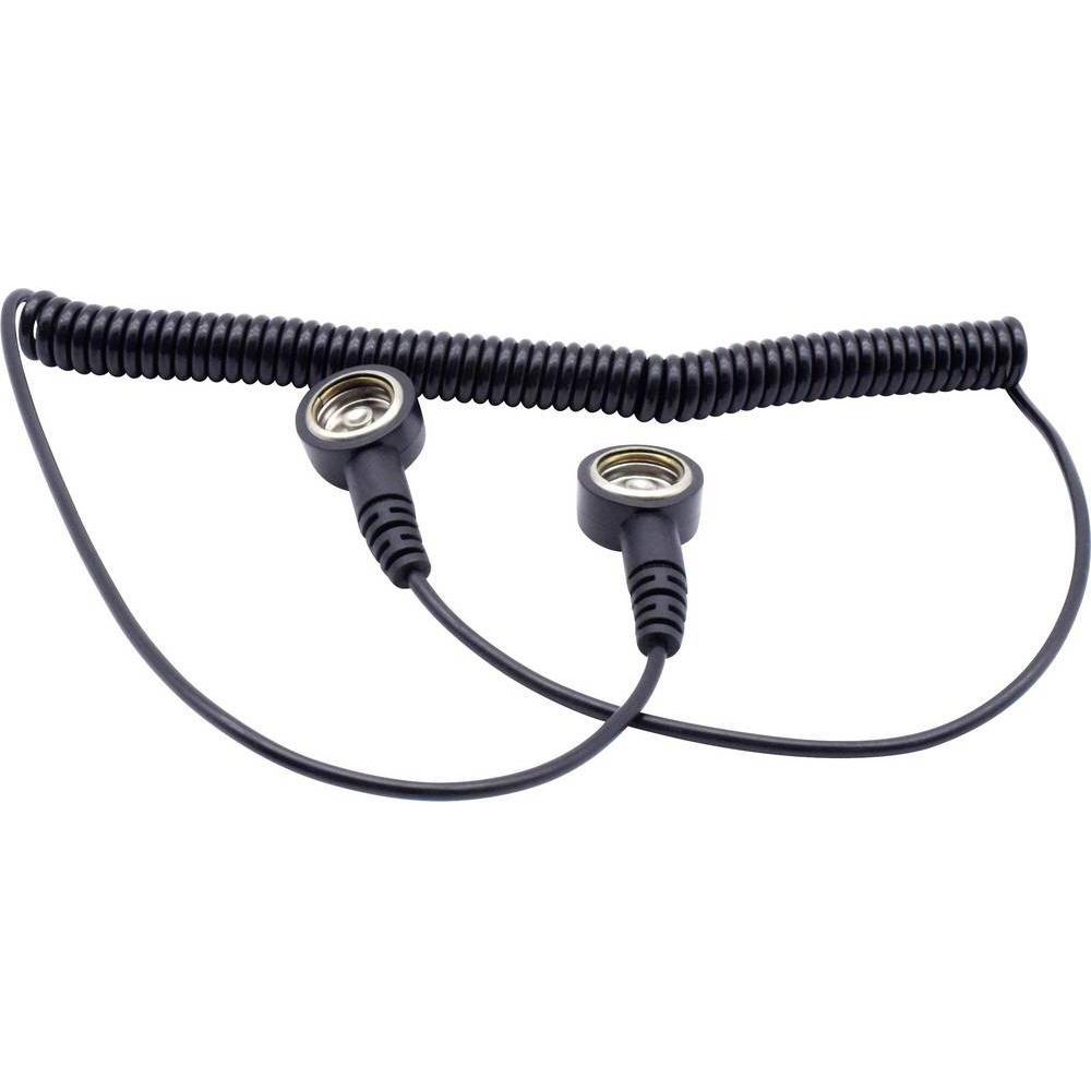 Thumbnail - Quadrios ESD-Erdungskabel 1.80 m Druckknopf 10 mm, Aktive Bauelemente, Schwarz