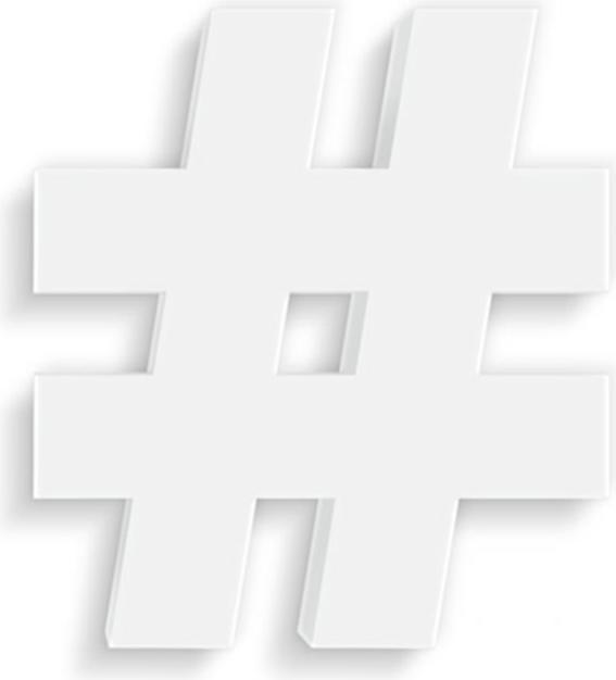 Produktbild Trenddeko 3D-Zeichen Hashtag