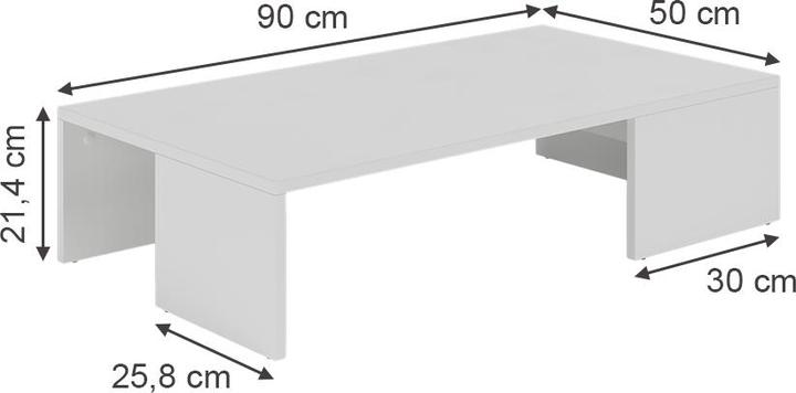 Produktbild Vicco Couchtisch Hardi, Weiss, 90 x 21.4 cm
