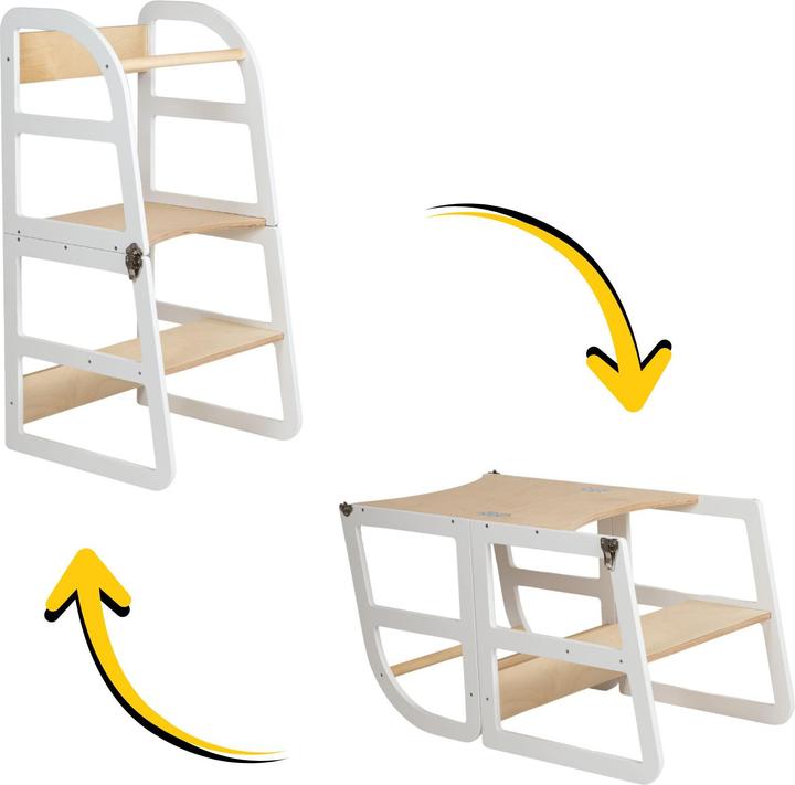 Actual product image Leg&go Transformable Kitchen Tower, White (40 x 45 x 90 cm)