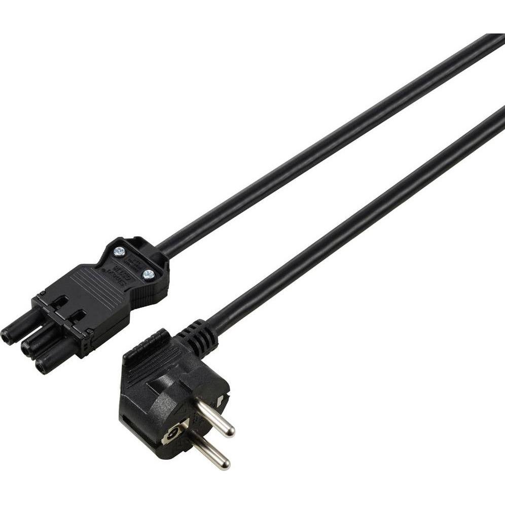 Sygonix SY-6676352 Anschlussleitung Schwarz 7.5 m (7.50 m), Cavo di alimentazione