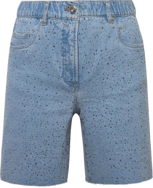 Produktbild Studio Untold Jeans-Shorts, Wide Legs, High Waist, Ziersteinchen, Destroy-Effekte, 5-Pocket, Elastikbund (54)