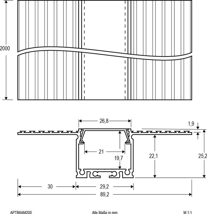 Produktbild EVN APTB6AM200 (2000 mm, 89.20 mm, 25.20 mm)