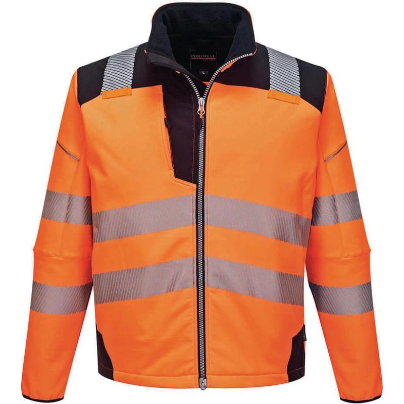 Portwest, Arbeitsjacke, Warnschutz- Softshelljacke orange XL (XL)
