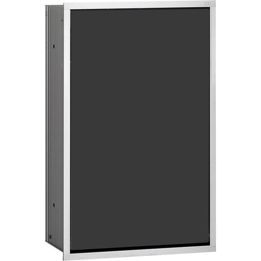 Emco, Badezimmerschrank, Abfallsammler-Modul ASIS 300 Unterputz, 495x314mm aluminium/schwarz