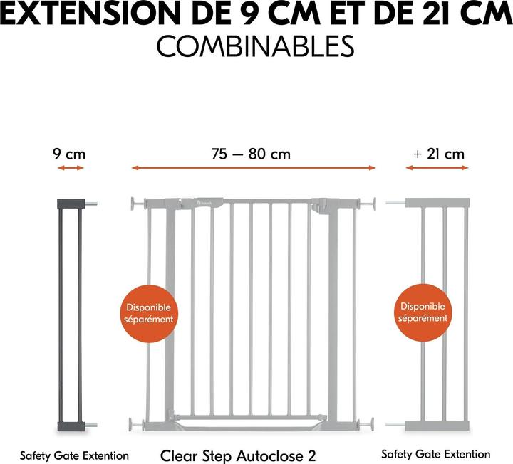 Immagine prodotto Hauck Estensione per cancello di sicurezza 9 cm Grigio scuro (9 cm)