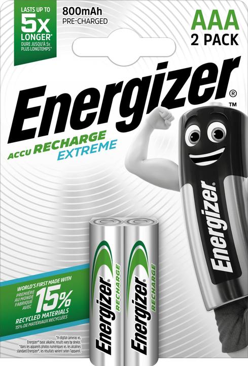 Produktbild Energizer Recharge Extreme (2 Stk., AAA, 800 mAh)