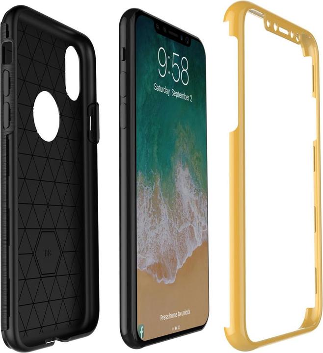 Produktbild König Design Handyhülle für Samsung Galaxy J3 (2017) Schutzcase Backcover Bumper Etuis Gold (Samsung Galaxy J3 (2017))