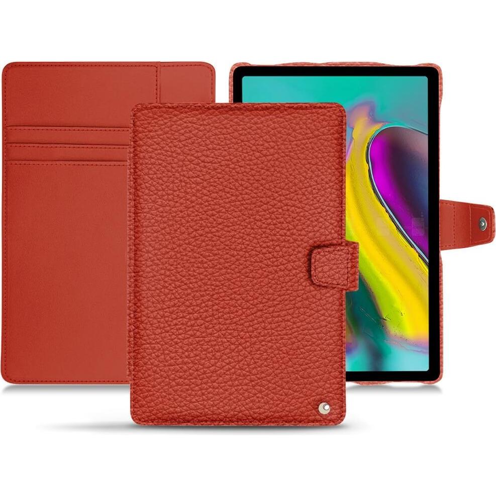 Noreve Lederschutzhülle Wallet (Galaxy Tab S5e), Tablet Hülle, Orange