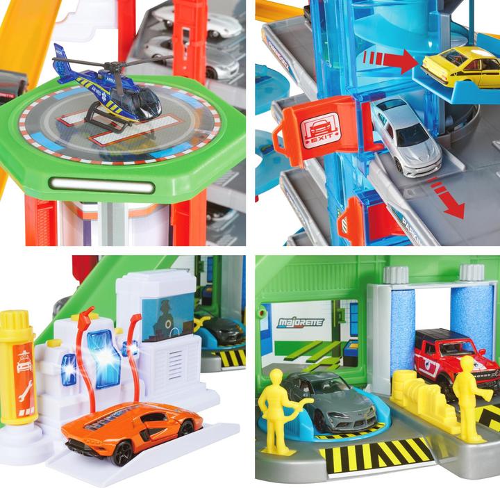 Actual product image Majorette Super City Garage + 6 Vehicles
