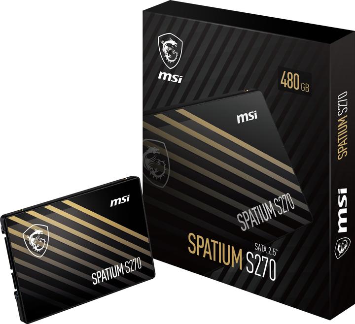 Produktbild MSI Dysk SSD Spatium S270 480GB 2.5" SATA III (S78-440E350-P83) (480 GB, 2.5")