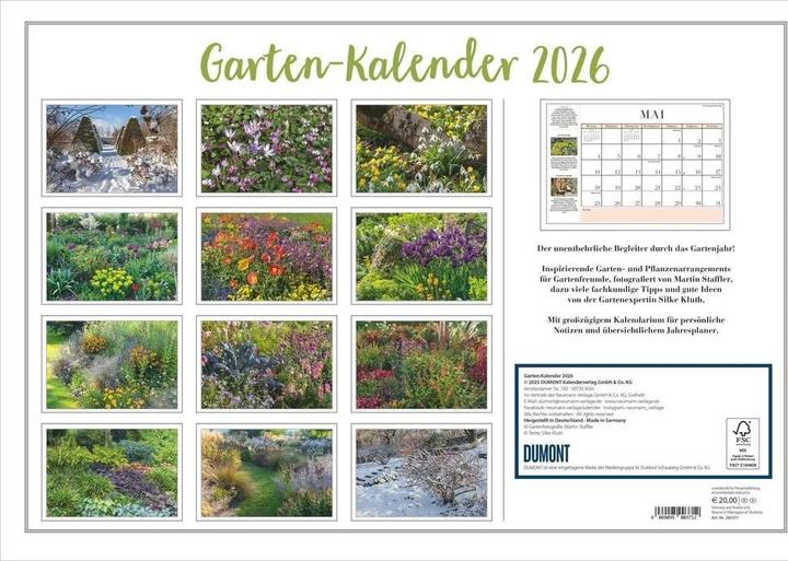 Immagine prodotto Garten-Kalender 2026 - Broschürenkalender - mit informativen Texten - mit Jahresplaner - Format 42 (A3)