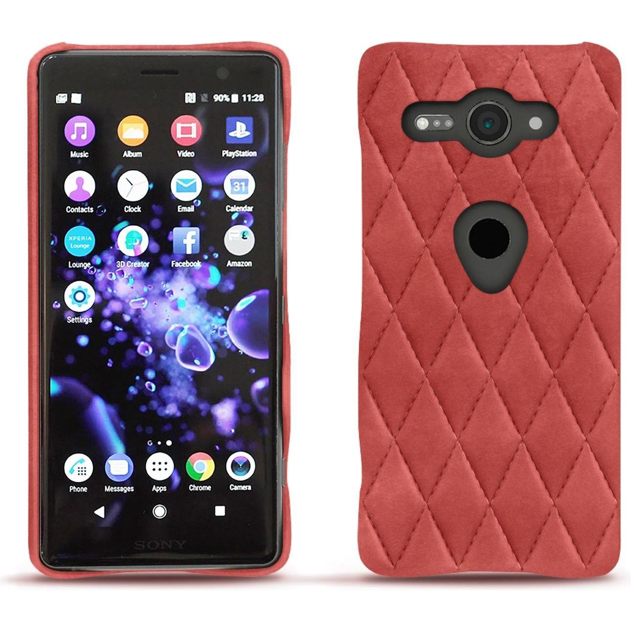 Noreve Lederschutzhülle (Sony Xperia XZ2 Compact), Smartphone Hülle, Rot