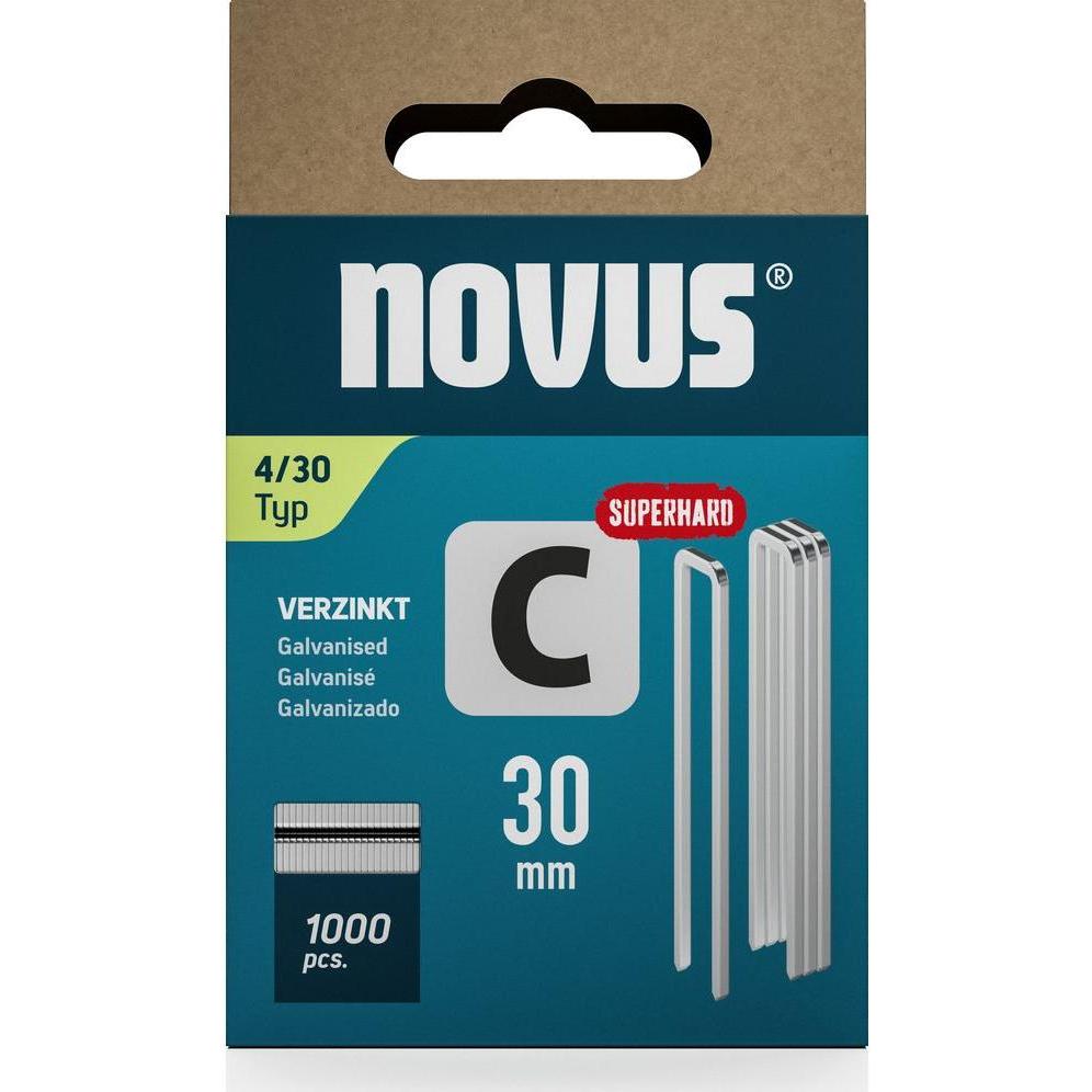 Thumbnail - Novus, Tackerklammern + Tackernägel, Schmalrückenklammern C 4 30mm 1000 Stk.