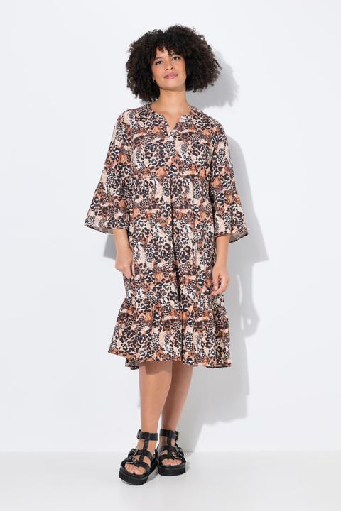 Produktbild Angel of Style Kleid, A-Linie, Musselin, Leo-Muster, Volants (52)