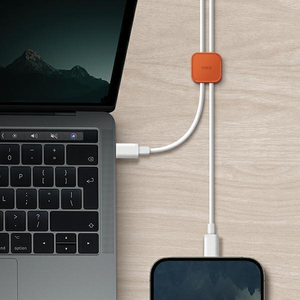 Produktbild Uniq Pod samoprzylepny organizer do kabli zestaw 8szt pomarańczowy/sienna orange