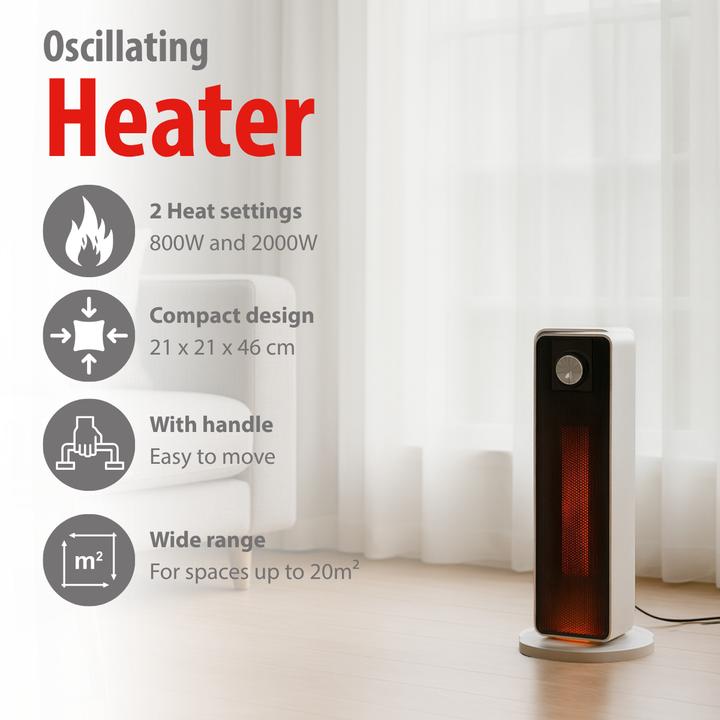 Produktbild alpina Turmheizgerät PTC-2702, 800/2000 W (2000 W)