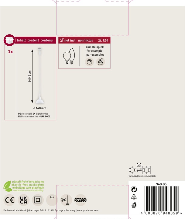 Image du produit Paulmann URail Suspension Sarrasani (E14)