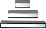 Produktbild Giftdecor drei verspiegelte Regale 15 30 45 cm schwarz (11.5 x 46 x 11 cm)