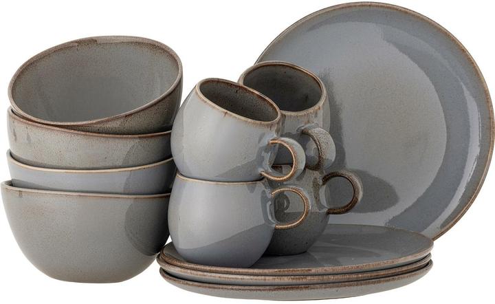 Bloomingville - Sandrine Breakfast Set - Grey - Stoneware (12 pz.)