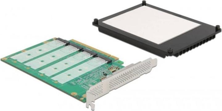 Produktbild Delock PCI Expr x16 Karte > 4x int NVMe M.2 Key M Kühlkörper