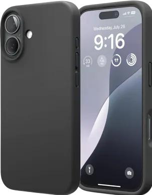 Produktbild mobileup Silicone Case iPhone 16 Plus Black (Apple iPhone 16 Plus)