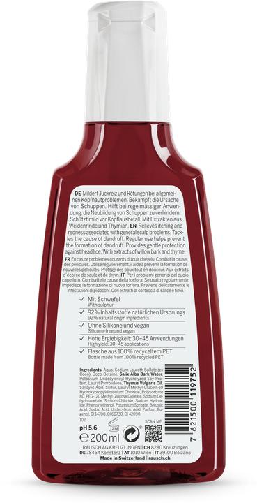Image du produit Rausch Shampooing spécial écorce de saule (200 ml, Shampoing liquide)