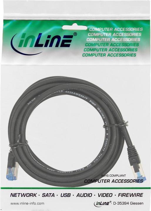 Produktbild InLine Patchkabel (S/FTP, CAT6a, 0.25 m)