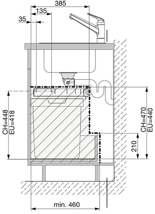 Actual product image Peka Metall Waste insert system PEKA Oeko Universal 40 (40 l)