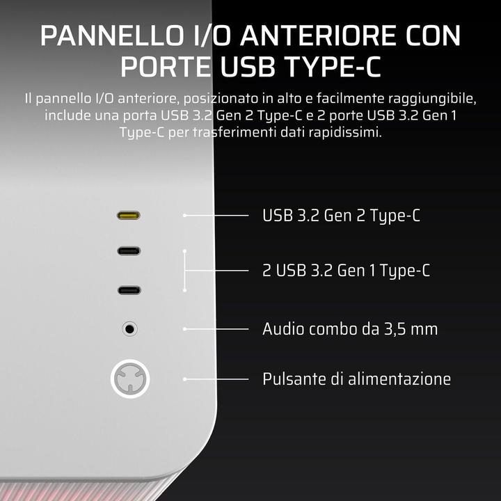 Actual product image Corsair AIR 5400 LX-R RGB LINK (ATX, mATX, E-ATX, Mini-ITX)