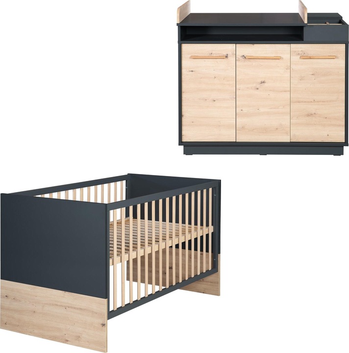 Image du produit Roba Ensemble de chambre d'enfant Lenn (Unité de changement, Lit de bébé)