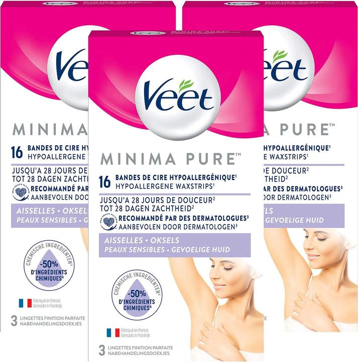 Actual product image Veet Hair Removal Strips - Armpits - Hypoallergenic Minima
