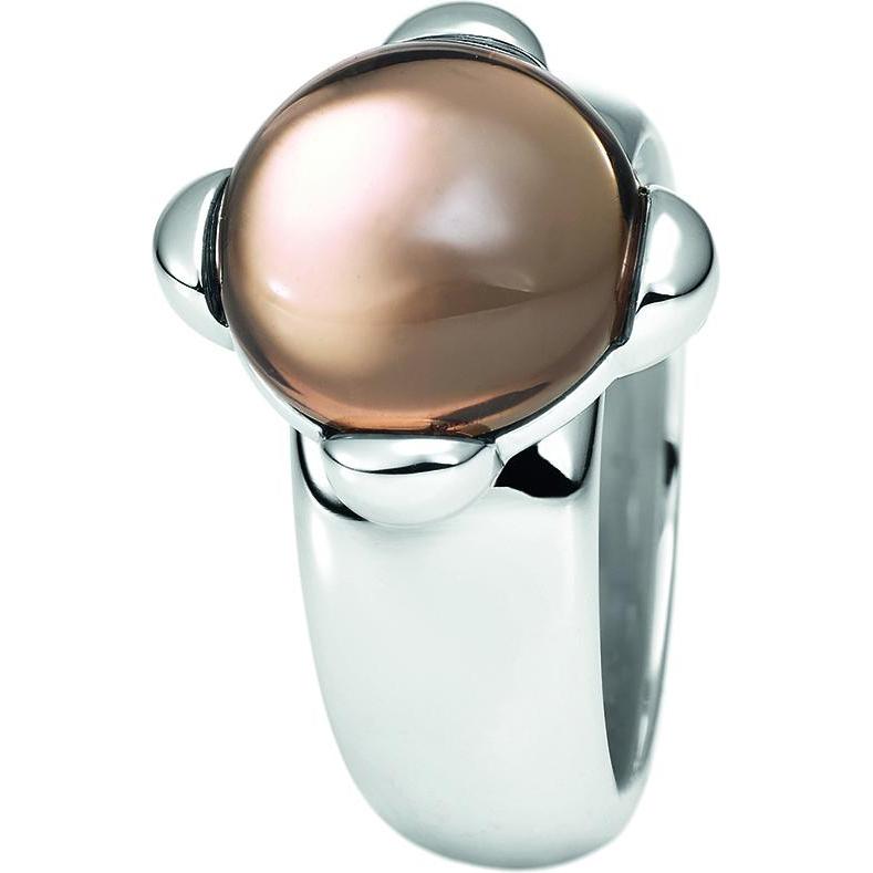 Xen, Ring, Ring mit 12 mm grossen Rauchquarz Cabochon, (52)