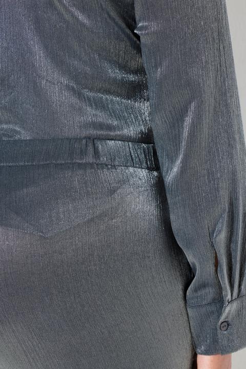 Actual product image Ulla Popken Hose Rose, Metallic-Schimmer, weites Bein, Komfortbund (52)