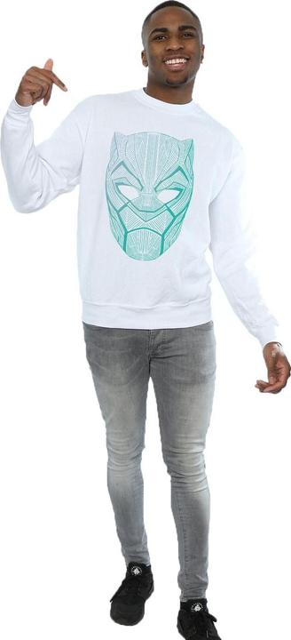 Actual product image Mens Black Panther Tribal Mask Cotton Sweatshirt (M)