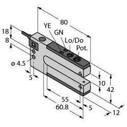 Turck, Rilevatore di movimento, Barriera luminosa a forcella con sensore optoelettronico SLM10B6 W/30