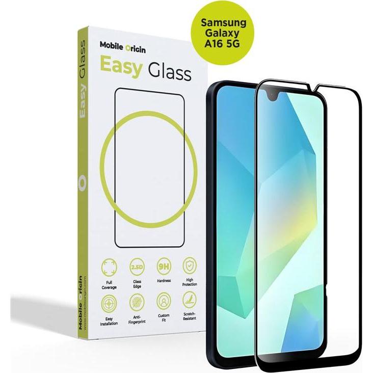 Mobile Origin EasyGlass Samsung Galaxy A16 5G (Samsung Galaxy A16 5G), Pellicola protettiva smartphone, Trasparente