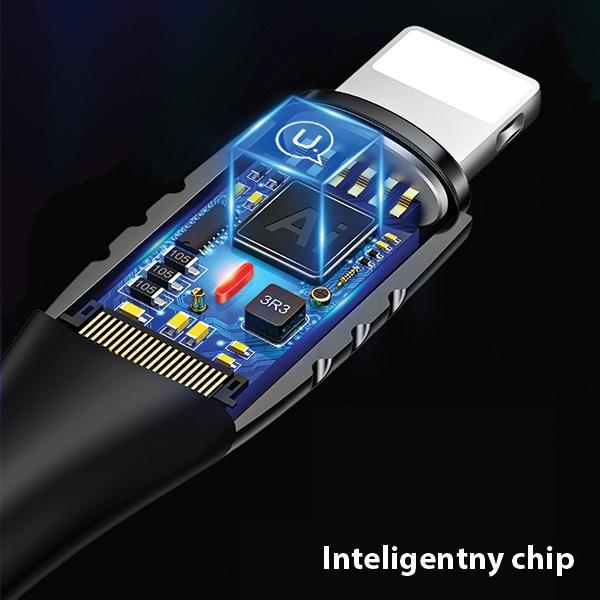 Thumbnail - Usams USB USB-A Cable - Lightning 1.2m Black (63820-uniw) (1.20 m, USB 3.0), USB Kabel