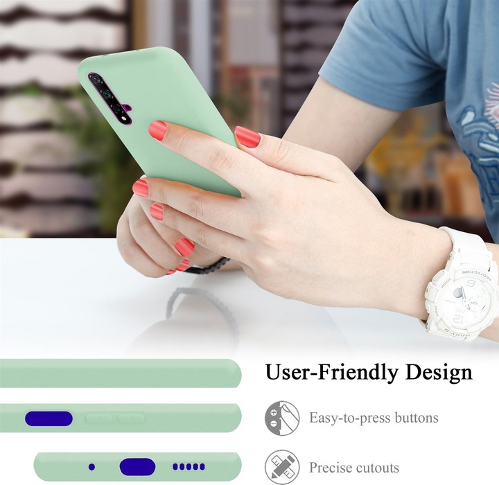 Actual product image Cadorabo TPU Liquid Silicone Case Cover (Huawei Nova 5T, K20, TCL 20S)