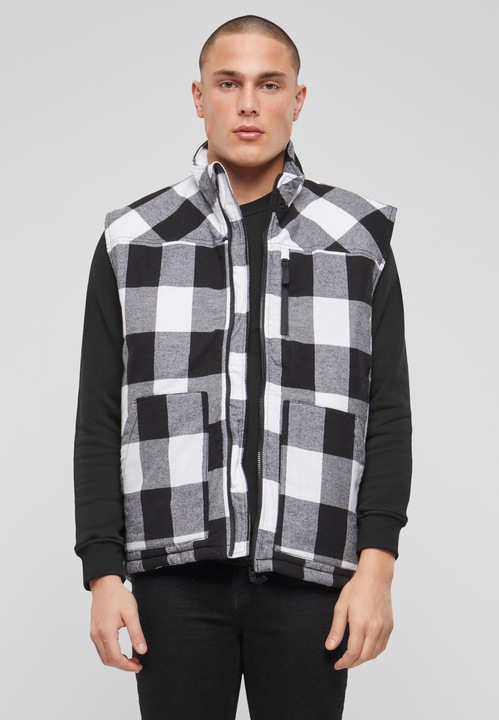 Actual product image Brandit Lumber waistcoat size XL colour white/black (XL)