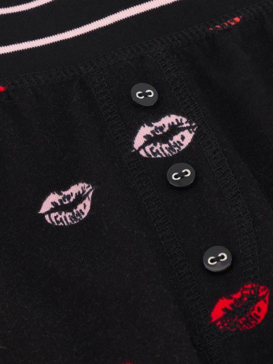 Actual product image Pj Salvage Pyjama bottom "Be mine" black/small patterned (36)